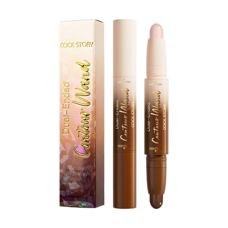 Double-ended contour stick, concealer, contouring, highlighter, V-line setting powder, shadow, nose contour.